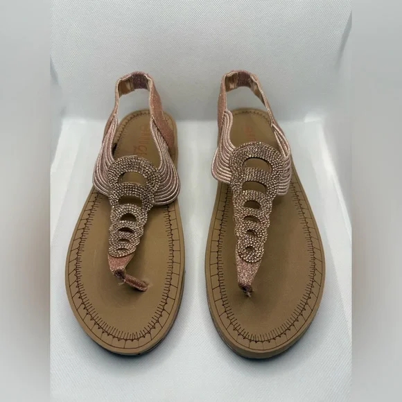 Rose Gold Glitter Sandals - Picture 2 of 9